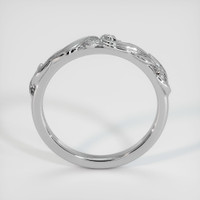 14K White Gold Diamond Bezel Wedding Band Image