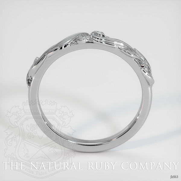 14K White Gold Diamond Bezel Wedding Band