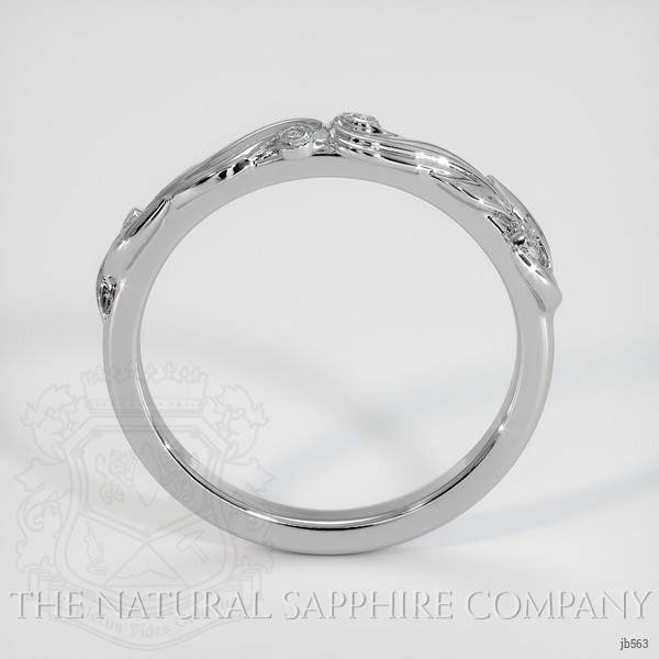 14K White Gold Diamond Bezel Wedding Band
