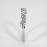 14K White Gold Diamond Bezel Wedding Band Image