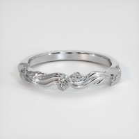 18K White Gold Diamond Bezel Wedding Band Video