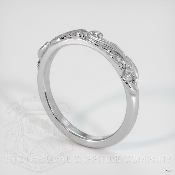 18K White Gold Diamond Bezel Wedding Band