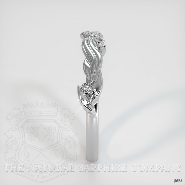 18K White Gold Diamond Bezel Wedding Band