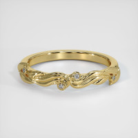 14K Yellow Gold Diamond Bezel Wedding Band Video