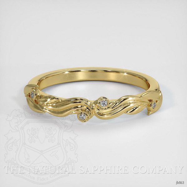 14K Yellow Gold Diamond Bezel Wedding Band