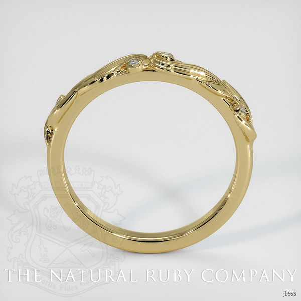 14K Yellow Gold Diamond Bezel Wedding Band