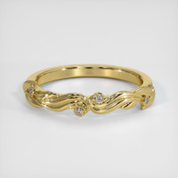 18K Yellow Gold Diamond Bezel Wedding Band Video