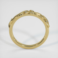 18K Yellow Gold Diamond Bezel Wedding Band Image