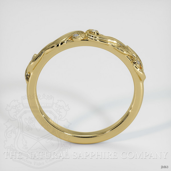 18K Yellow Gold Diamond Bezel Wedding Band