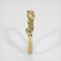 18K Yellow Gold Diamond Bezel Wedding Band Image