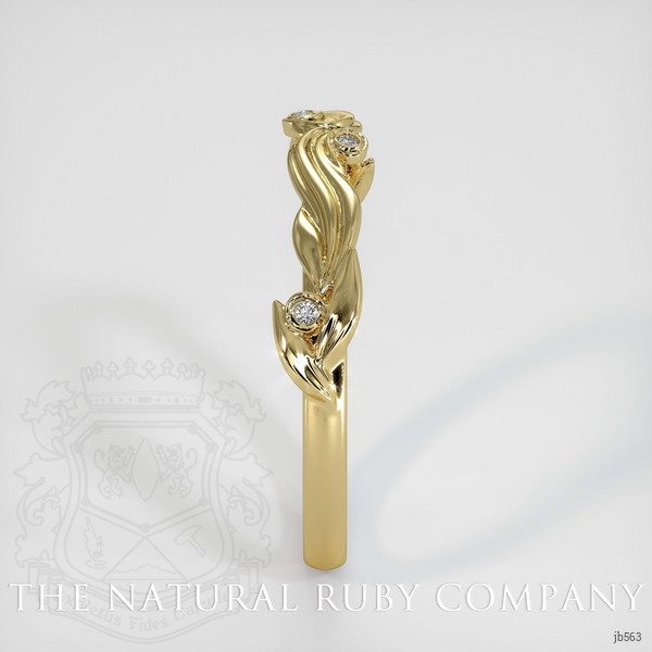 18K Yellow Gold Diamond Bezel Wedding Band