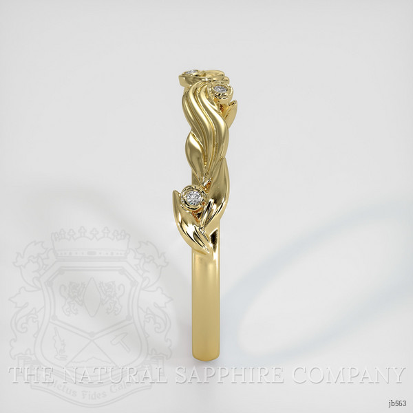 18K Yellow Gold Diamond Bezel Wedding Band