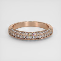 14K Rose Gold Diamond Antique Style Wedding Band Video