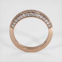 14K Rose Gold Diamond Antique Style Wedding Band Image