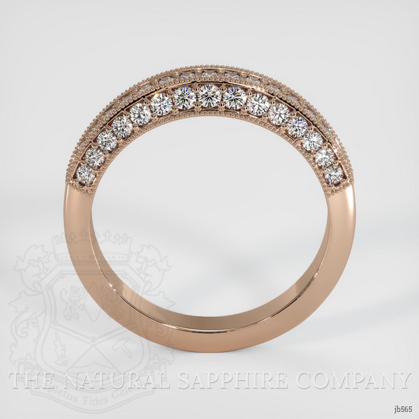 14K Rose Gold Diamond Antique Style Wedding Band