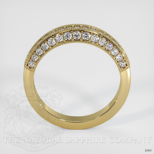 14K Yellow Gold Diamond and Diamond Antique Style Wedding Band