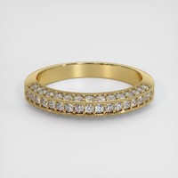18K Yellow Gold Diamond and Diamond Antique Style Wedding Band Video