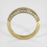 18K Yellow Gold Diamond and Diamond Antique Style Wedding Band Image
