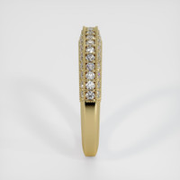 18K Yellow Gold Diamond Antique Style Wedding Band Image