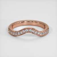 14K Rose Gold Diamond Pave Wedding Band Video