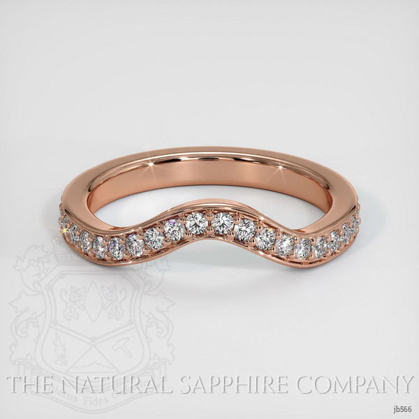 14K Rose Gold Diamond Pave Wedding Band