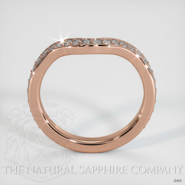 14K Rose Gold Diamond Pave Wedding Band
