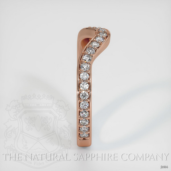 14K Rose Gold Diamond Pave Wedding Band
