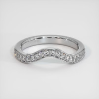 14K White Gold Diamond Pave Wedding Band Video