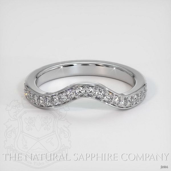 14K White Gold Diamond Pave Wedding Band