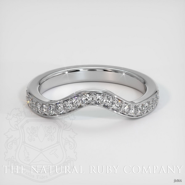 14K White Gold Diamond Pave Wedding Band