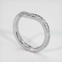 14K White Gold Diamond Pave Wedding Band Image