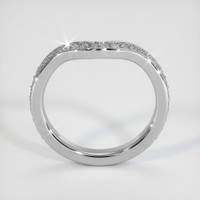14K White Gold Diamond Pave Wedding Band Image