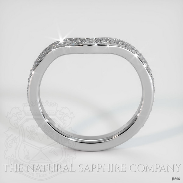 14K White Gold Diamond Pave Wedding Band