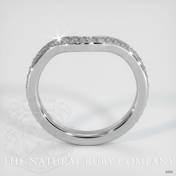 14K White Gold Diamond Pave Wedding Band