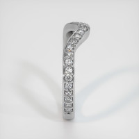 14K White Gold Diamond Pave Wedding Band Image