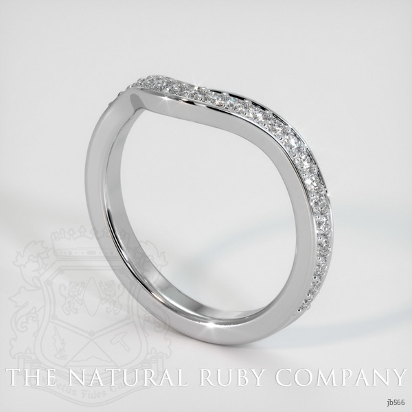 18K White Gold Diamond Pave Wedding Band