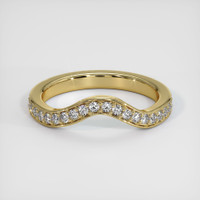 14K Yellow Gold Diamond Pave Wedding Band Video