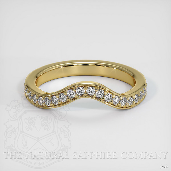 14K Yellow Gold Diamond Pave Wedding Band
