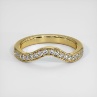 18K Yellow Gold Diamond Pave Wedding Band Video
