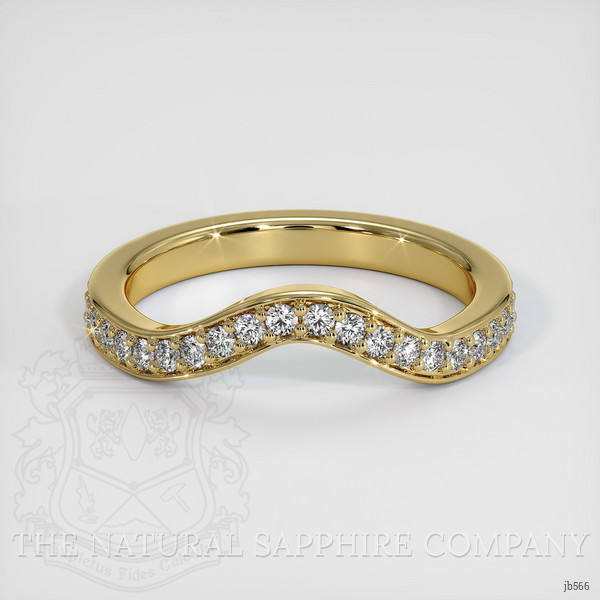 18K Yellow Gold Diamond Pave Wedding Band