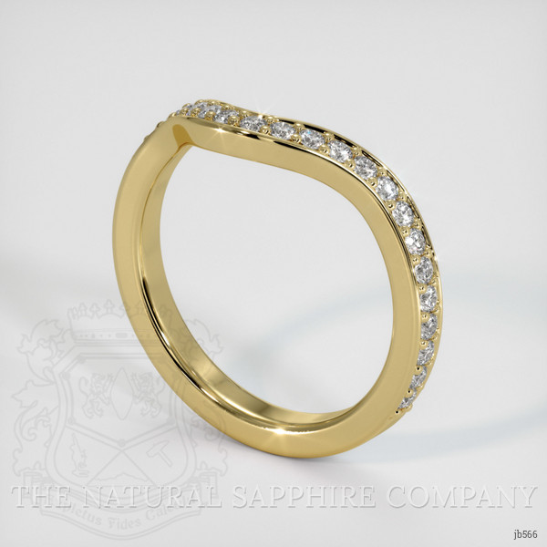 18K Yellow Gold Diamond Pave Wedding Band