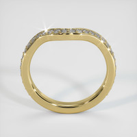 18K Yellow Gold Diamond Pave Wedding Band Image