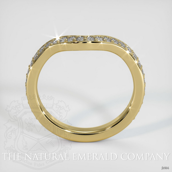 18K Yellow Gold Diamond Pave Wedding Band