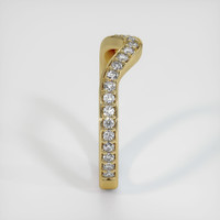 18K Yellow Gold Diamond Pave Wedding Band Image