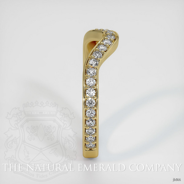 18K Yellow Gold Diamond Pave Wedding Band