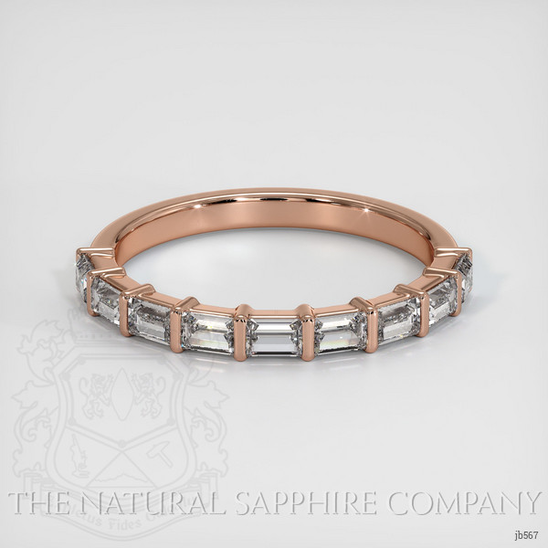 14K Rose Gold Diamond Channel Wedding Band