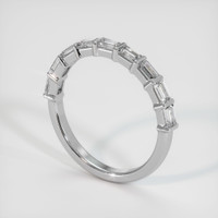 18K White Gold Diamond Stackable Wedding Band Image