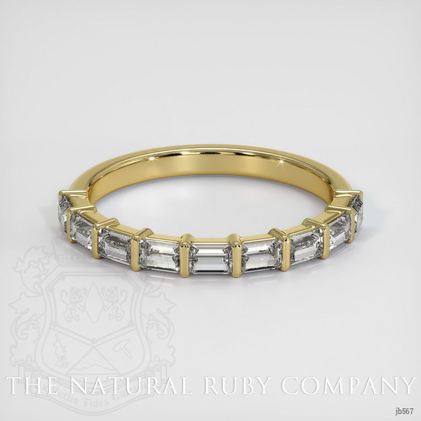 18K Yellow Gold Diamond Channel Wedding Band