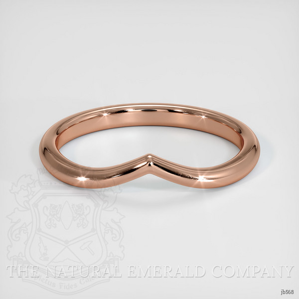 14K Rose Gold Curved Plain Band