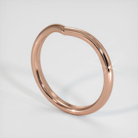 14K Rose Gold Curved Plain Band Image